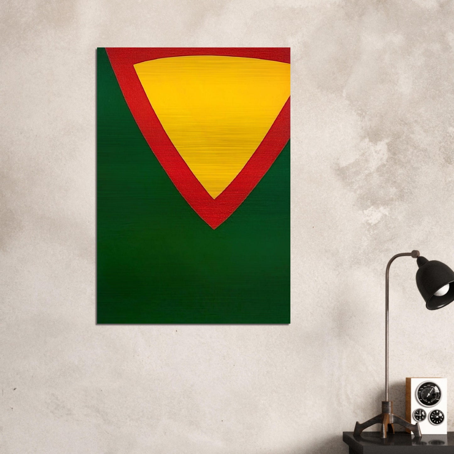 Purple Triangle - Al Held Brushed Aluminum Print - 70x100 cm / 28x40 inches | Al Held Aluminum Print | Al Held Prints