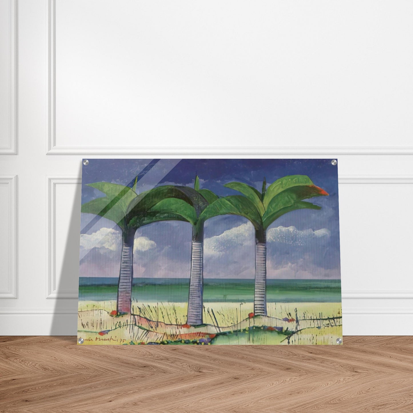 Praia com Três Coqueiros - 1995 - Aldemir Martins Acrylic Print - 70x100 cm / 28x40″ inches