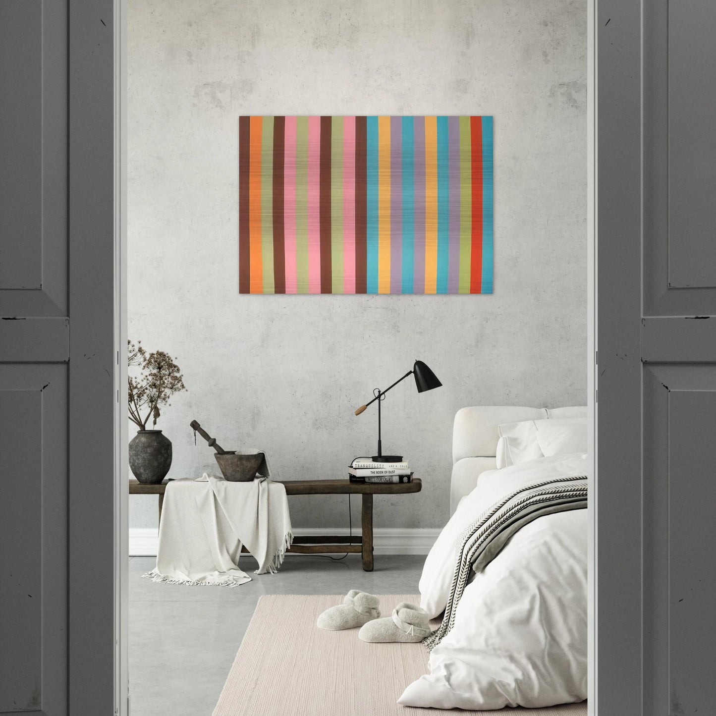 Boudoir Painting - 1965 - Gene Davis Brushed Aluminum Print - 70x100 cm / 28x40 inches | Gene Davis Aluminum Print | Gene Davis Prints