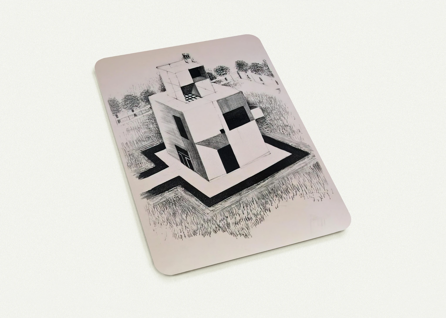 Haus Des Weissen Mannes - 1924 By Johannes Itten Pack of 10 Post Cards | Johannes Itten Post Cards | A6 (10.5 x 14.8 cm) - 4.1 x 5.8 inches