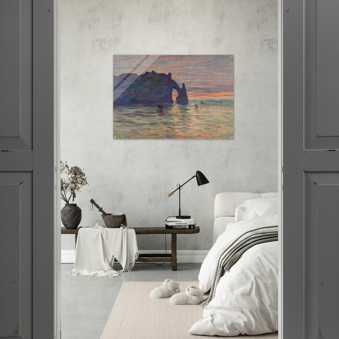 Etretat, Sunset - claude monet Acrylic Print - 70x100 cm / 28x40″ inches | claude monet Wall Art | claude monet Prints