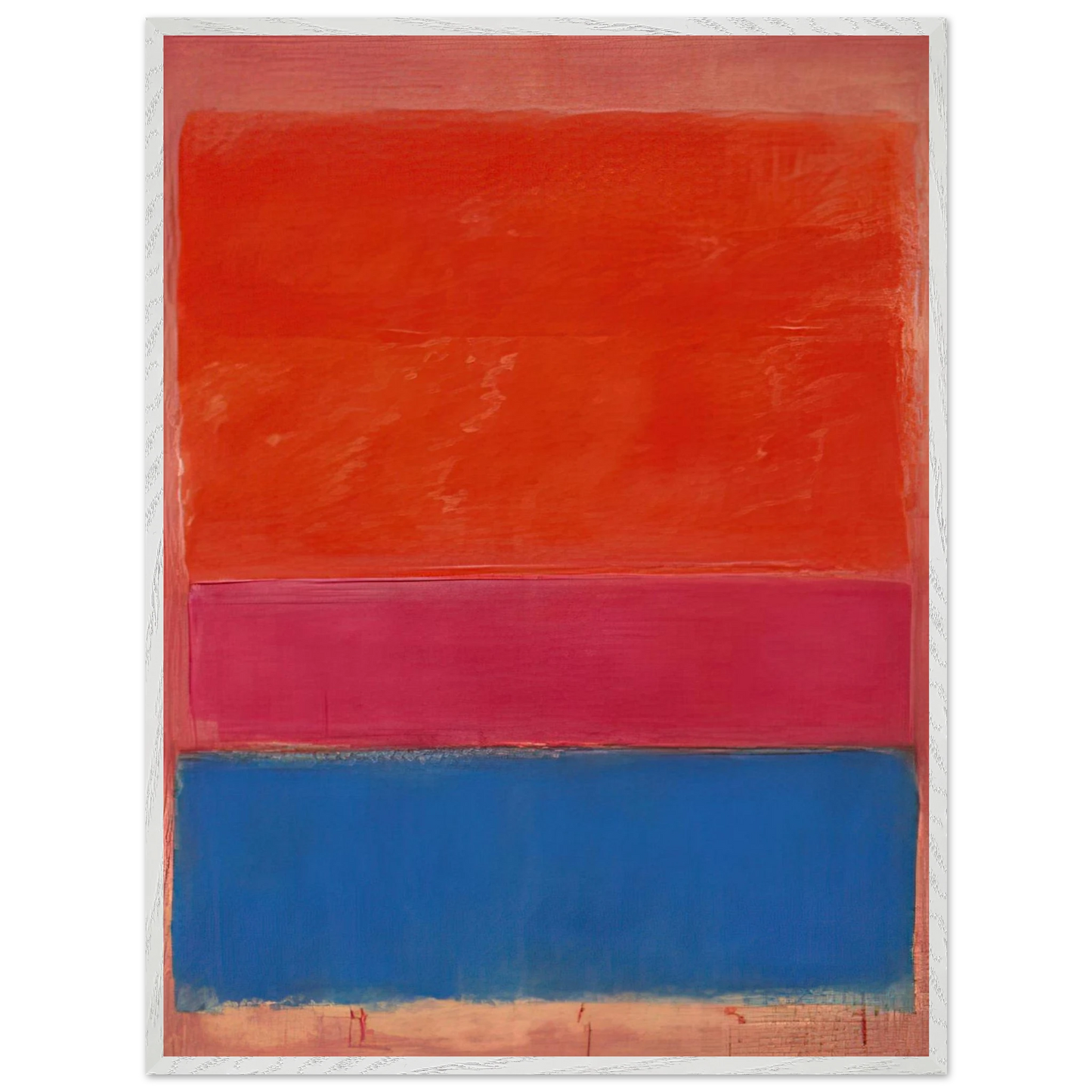 Mark Rothko - No. 1 Royal Red and Blue - 1954 Wall Art - 30x40 cm / 12x16 inches - Premium Wooden Framed Poster With Fine Art Paper-canvas - White frame