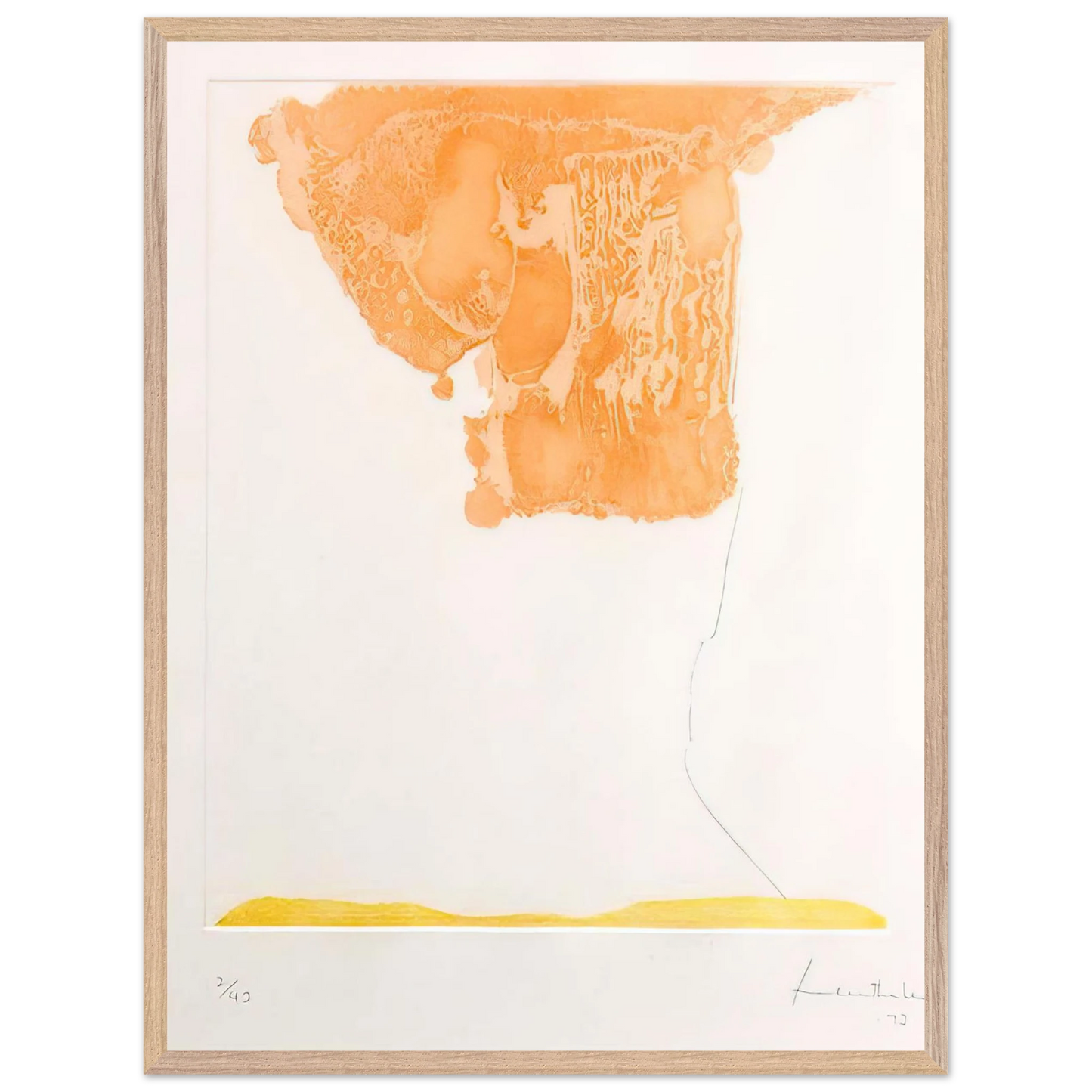 Helen Frankenthaler - Pranzo Italiano - 1973 Wall art - 50x70 cm / 20x28 inches - Premium Wooden Framed Poster With Fine Art Paper-canvas - Black frame