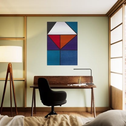 Plakat für Ausstellung Baden-Baden - 1965 - Johannes Itten Brushed Aluminum Print - 70x100 cm / 28x40 inches | Johannes Itten Aluminum Print | Johannes Itten Prints