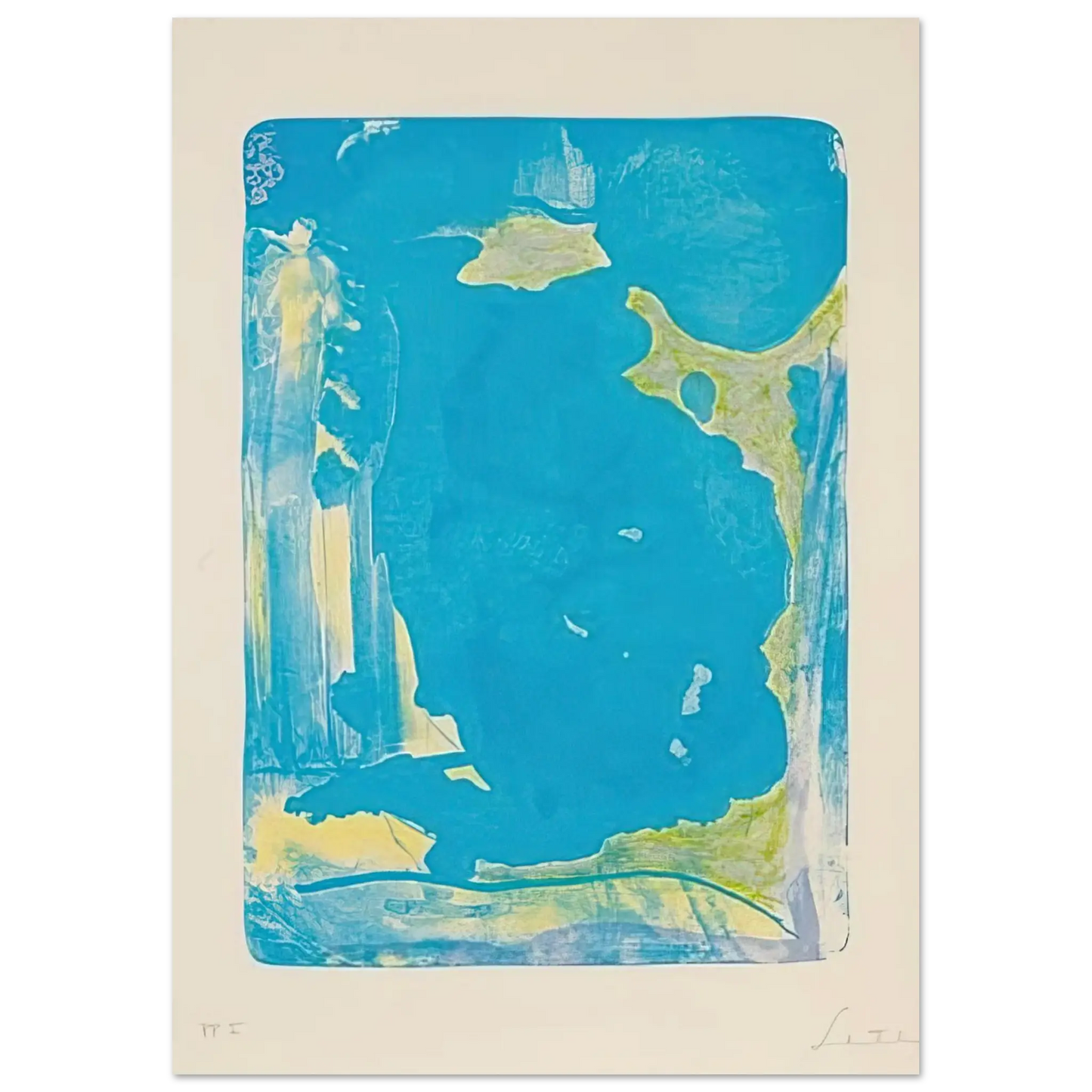 Helen Frankenthaler - Reflections IV - 1995 Wall art - 70x100 cm / 28x40 Inches - Fine Art Poster - -