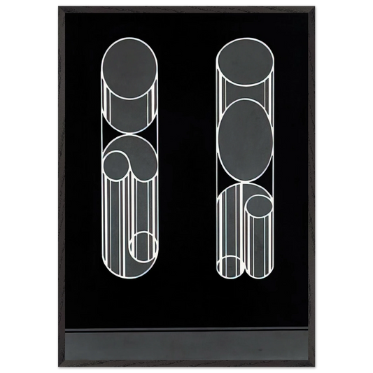 IMPOSSIBLES 1931 - Josef Albers 70x100 cm / 28x40 inches Framed Art Print – Black Wooden Frame