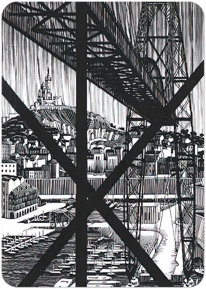 MARCEILLES DECEMBER 1936 1936 By MC Escher Pack of 10 Post Cards | MC Escher Post Cards | A6 (10.5 x 14.8 cm) - 4.1 x 5.8 inches