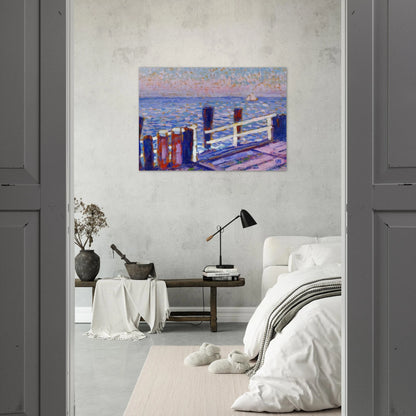 THE JETTY 1906 - Theo van Rysselberghe Brushed Aluminum Print - 70x100 cm / 28x40 inches | Theo van Rysselberghe Aluminum Print | Theo van Rysselberghe Prints