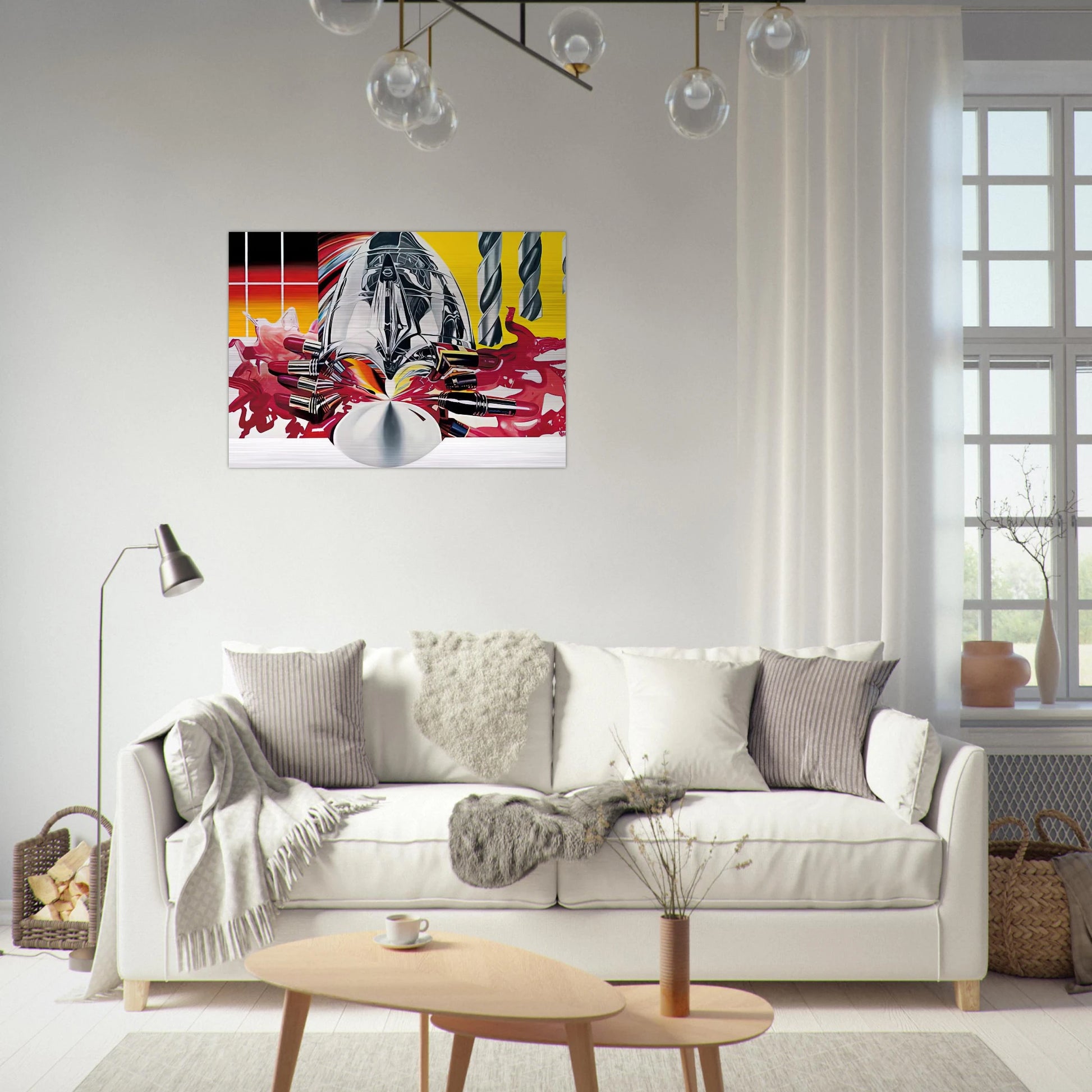 The Swimmer in the Econo-mist  painting 3  - James Rosenquist Brushed Aluminum Print - 70x100 cm / 28x40 inches | James Rosenquist Aluminum Print | James Rosenquist Prints