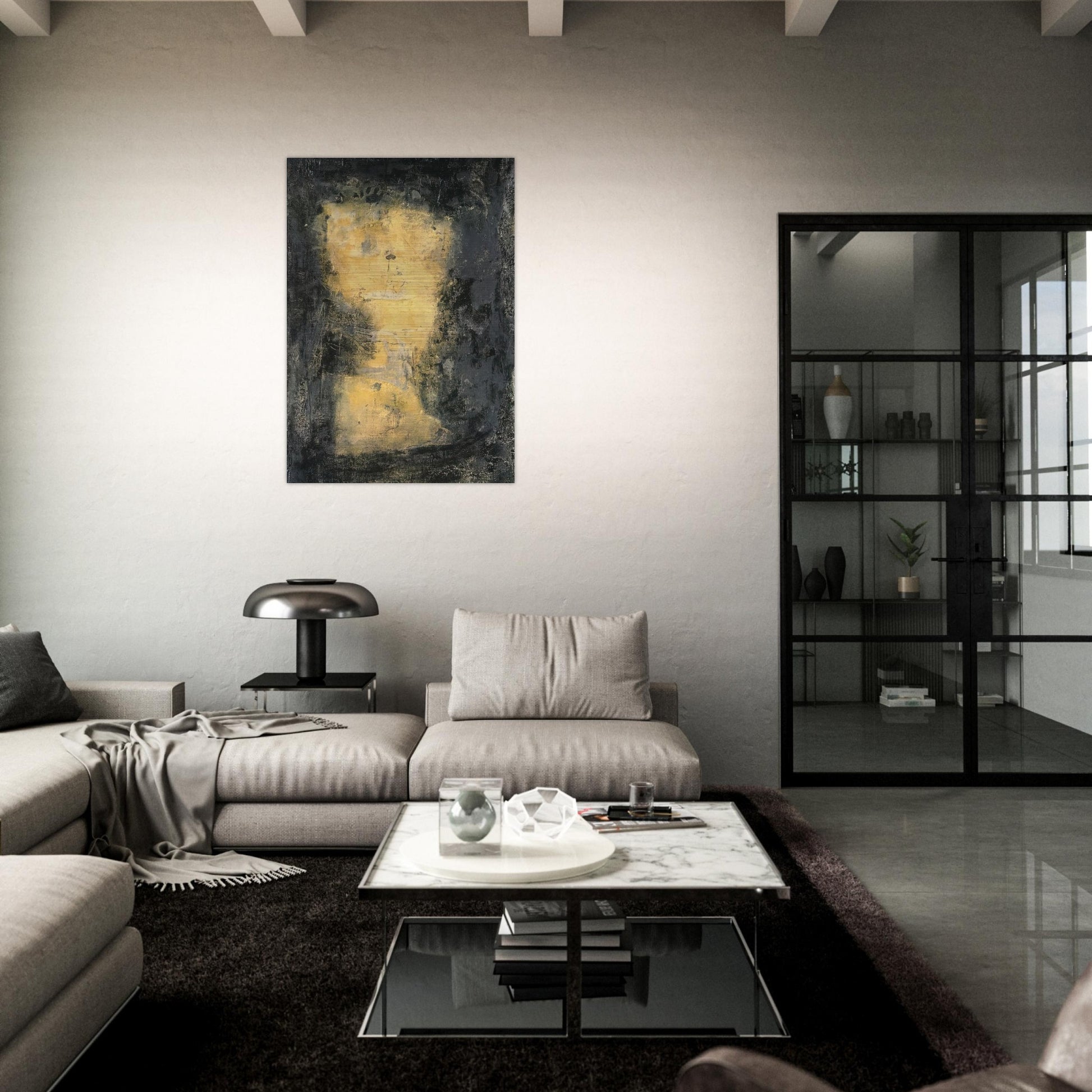Bolo - Tachisme - Emil Schumacher Brushed Aluminum Print - 70x100 cm / 28x40 inches | Emil Schumacher Aluminum Print | Emil Schumacher Prints