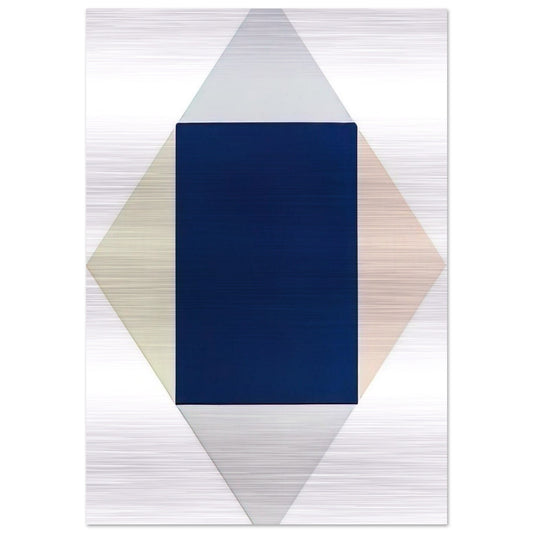 Blauer kern - 1969 - Max Bill Brushed Aluminum Print - 70x100 cm / 28x40 inches | Max Bill Aluminum Print | Max Bill Prints