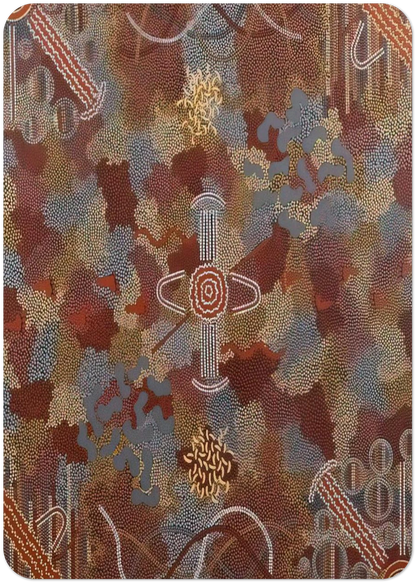 Frog Dreaming - 1989 By Clifford Possum Tjapaltjarri Pack of 10 Post Cards | Clifford Possum Tjapaltjarri Post Cards | A6 (10.5 x 14.8 cm) - 4.1 x 5.8 inches