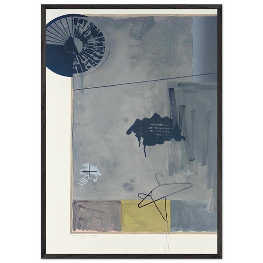 EVIAN - Jasper Johns 70x100 cm / 28x40 inches Framed Art Print – Black Wooden Frame