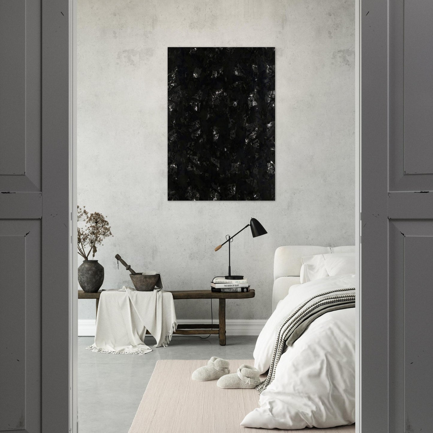 Indigo Wood - Sam Francis Brushed Aluminum Print - 70x100 cm / 28x40 inches | Sam Francis Aluminum Print | Sam Francis Prints