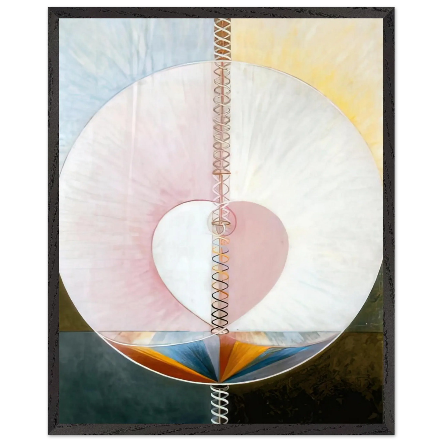Hilma af Klint - WHAT A HUMAN BEING IS 1910 Wall art - 60x80 cm / 24x32 Inches - Premium Wooden Framed Poster With Fine Art Paper - White frame