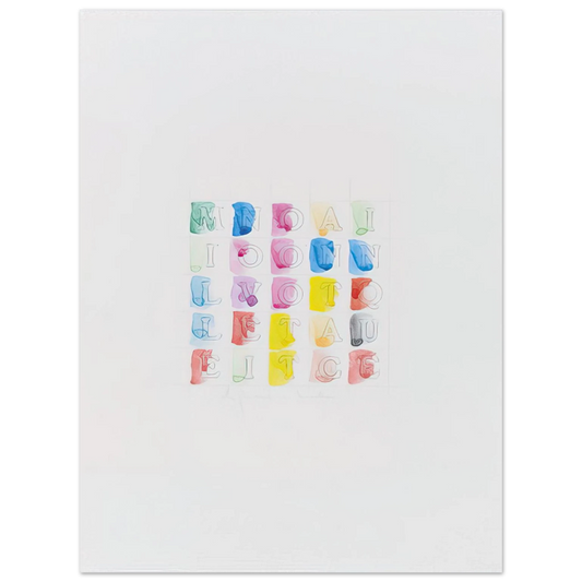 Alighiero Boetti - MILLENOVECENTOTTANTACINQUE 1985  75x100 cm / 30x40inches Fine Art Poster