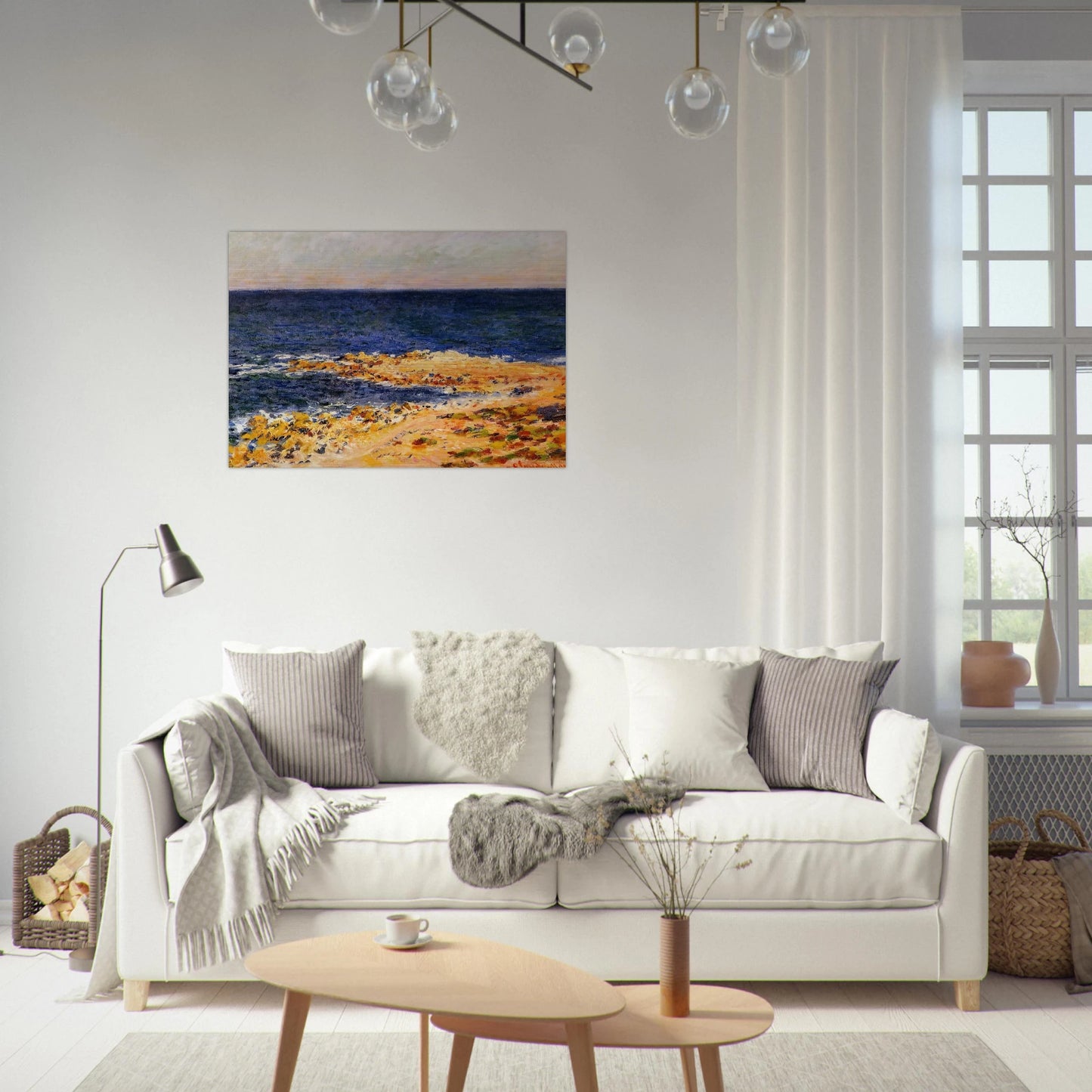 The Big Blue at Antibes - claude monet Brushed Aluminum Print - 70x100 cm / 28x40 inches | claude monet Aluminum Print | claude monet Prints