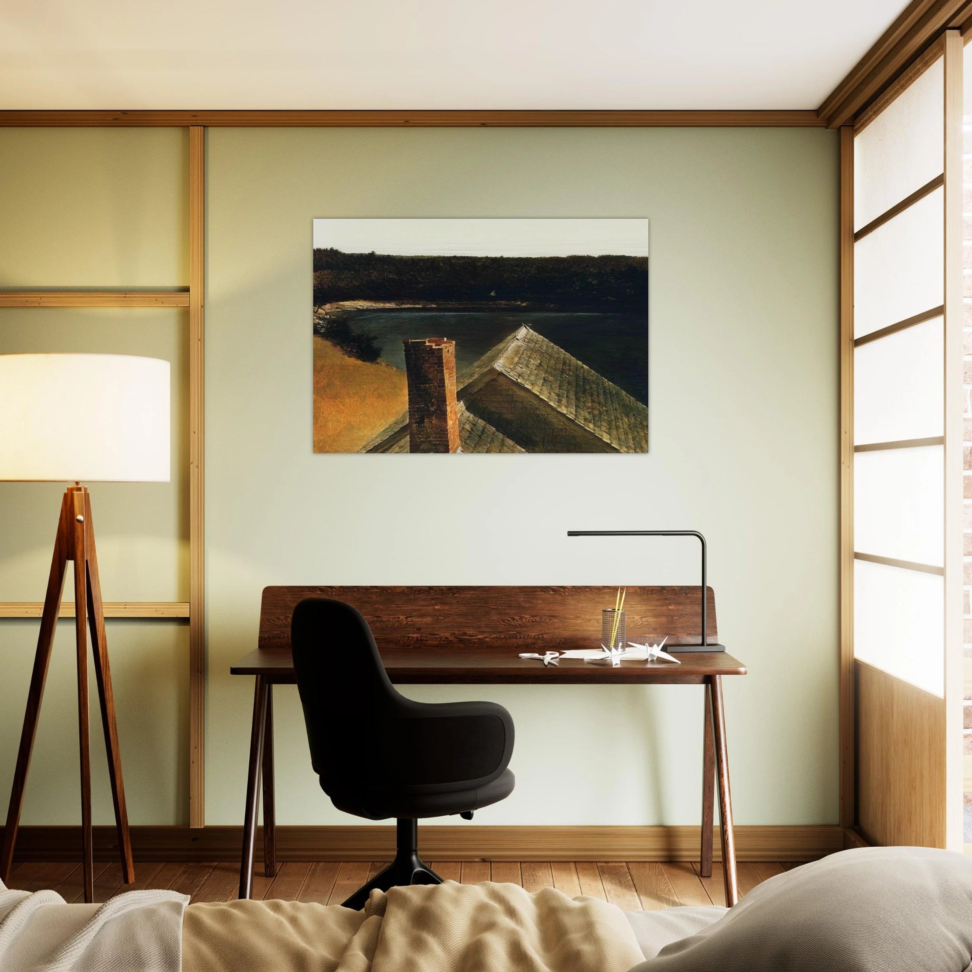 END OF OLSONS - Andrew Wyeth Brushed Aluminum Print - 70x100 cm / 28x40 inches | Andrew Wyeth Aluminum Print | Andrew Wyeth Prints