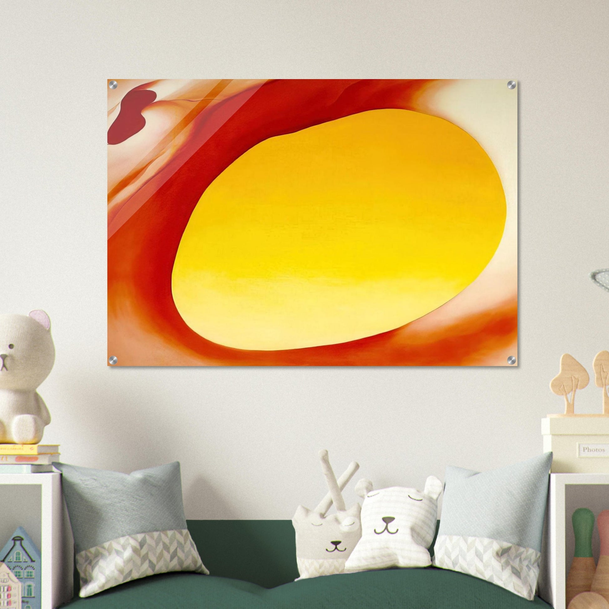 Pelvis Series - Red with Yellow - Georgia O'Keeffe Acrylic Print - 70x100 cm / 28x40″ inches
