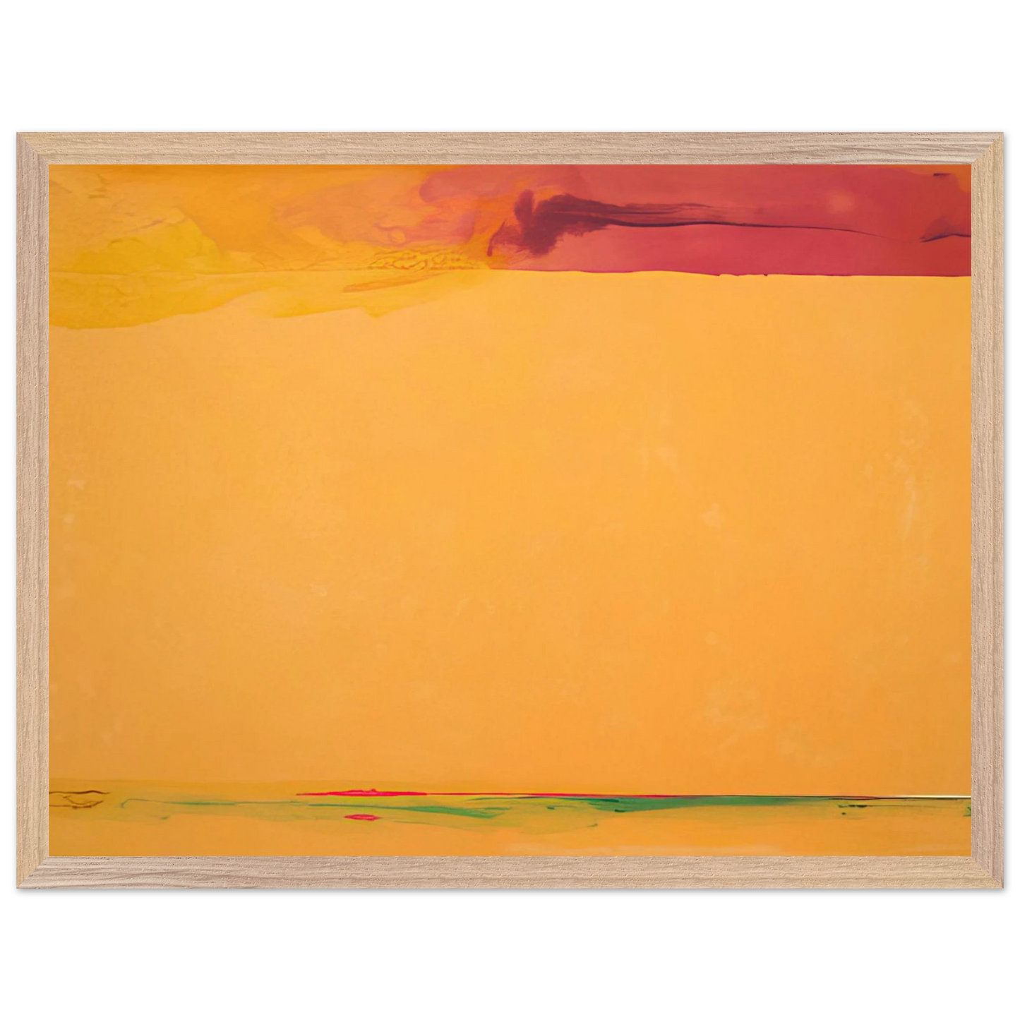 Helen Frankenthaler - Southern Exposure - 2005 Wall art - 28x43  cm / XL (11x17 inches) - Premium Wooden Framed Poster With Fine Art Paper-canvas - Black frame