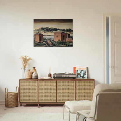 Imbarcadero a Zurigo - 1927 - Julius Bissier Brushed Aluminum Print - 70x100 cm / 28x40 inches | Julius Bissier Aluminum Print | Julius Bissier Prints