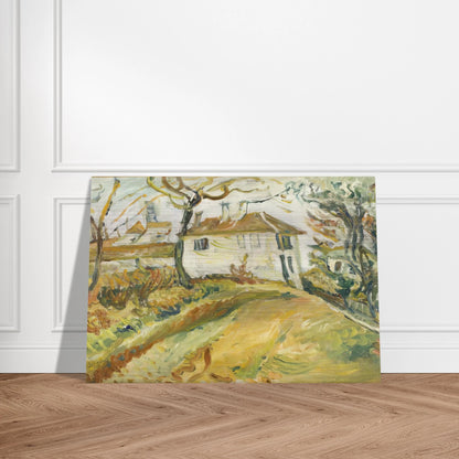 WHITE HOUSE ON A HILL - Chaim Soutine Brushed Aluminum Print - 70x100 cm / 28x40 inches | Chaim Soutine Aluminum Print | Chaim Soutine Prints