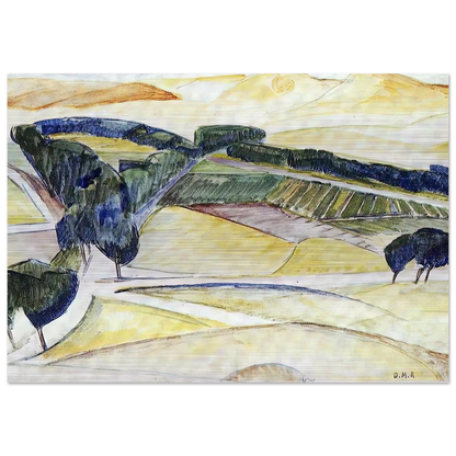 LANDSCAPE AT TOLEDO 1913 - Diego Rivera Brushed Aluminum Print - 70x100 cm / 28x40 inches | Diego Rivera Aluminum Print | Diego Rivera Prints