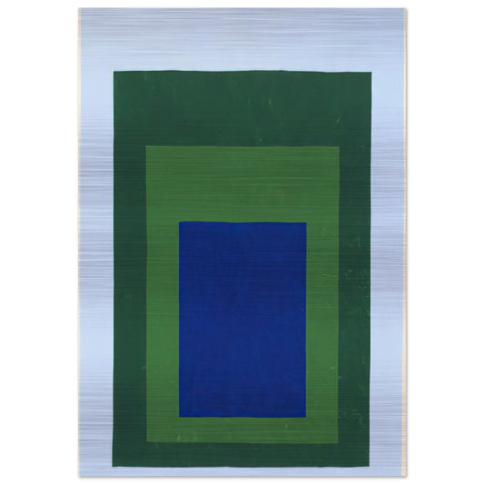 HOMAGE TO THE SQUARE BLUE GREEN 1950 - Josef Albers Brushed Aluminum Print - 70x100 cm / 28x40 inches | Josef Albers Aluminum Print | Josef Albers Prints
