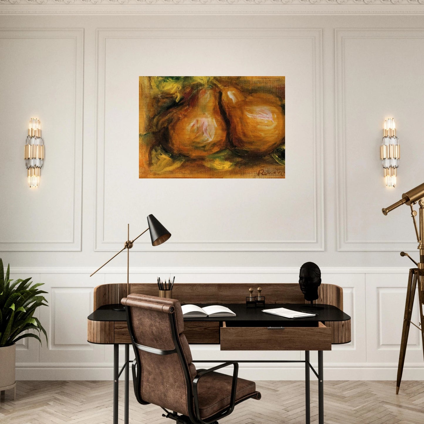 Pears - Pierre-Auguste Renoir Brushed Aluminum Print - 70x100 cm / 28x40 inches | Pierre-Auguste Renoir Aluminum Print | Pierre-Auguste Renoir Prints