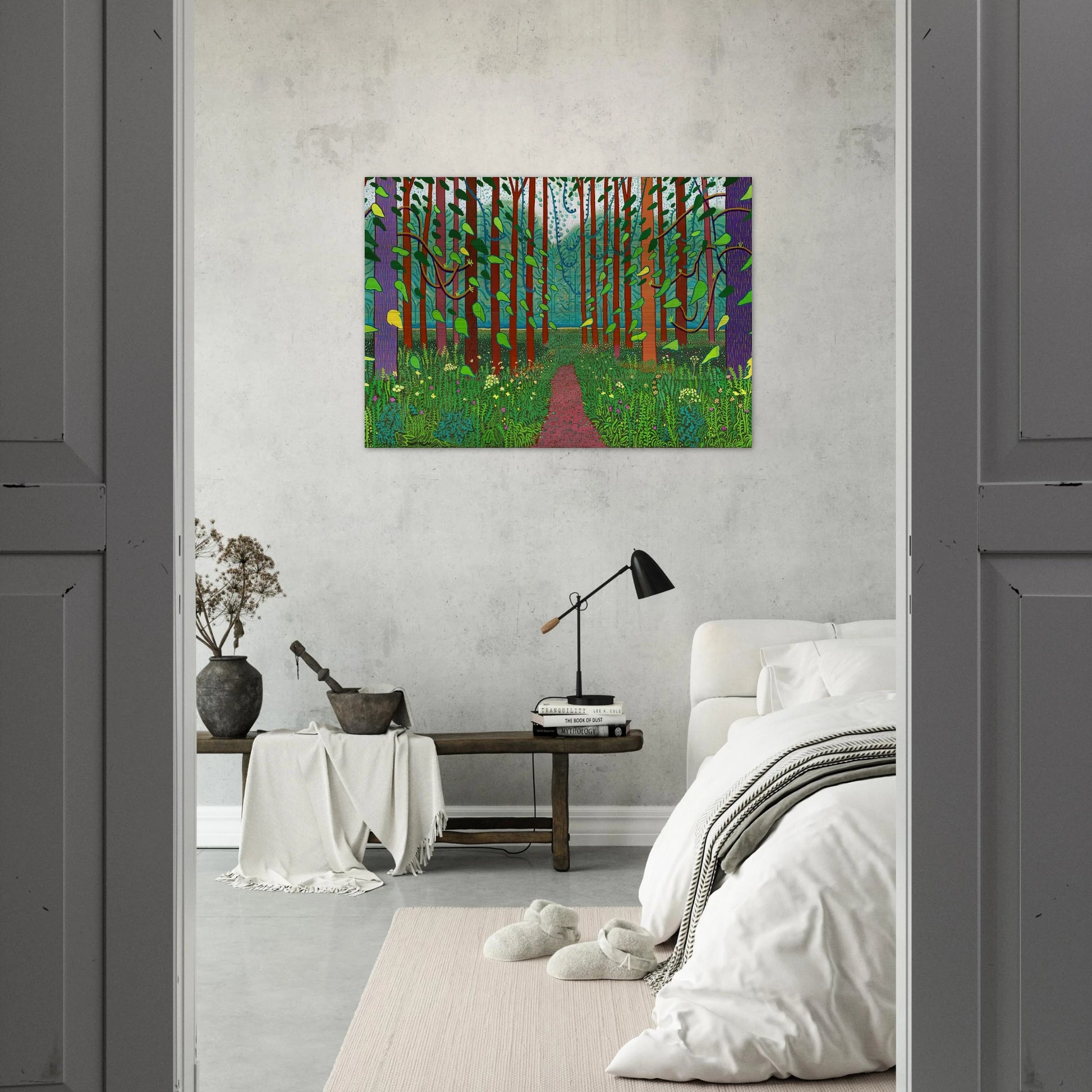 David Hockney - David Hockney Brushed Aluminum Print - 70x100 cm / 28x40 inches | David Hockney Aluminum Print | David Hockney Prints
