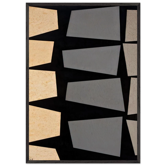 Untitled - 1958 N4 - Karl Benjamin 70x100 cm / 28x40 inches Framed Art Print – Black Wooden Frame