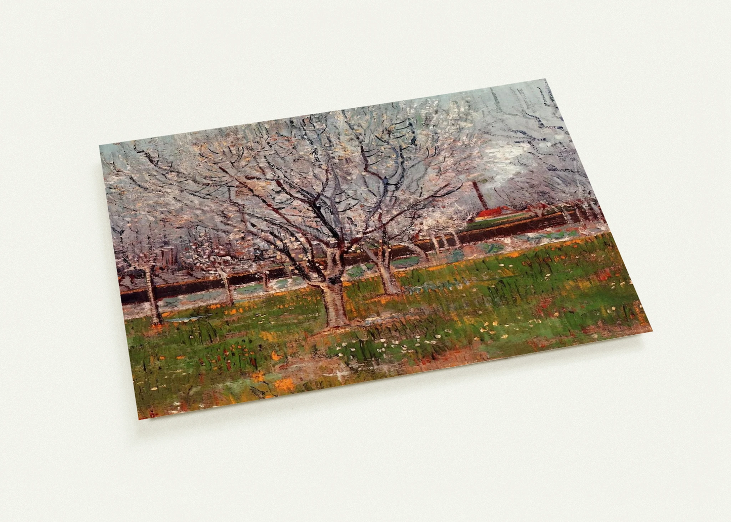 Orchard in Blossom Plum Trees By Vincent van Gogh Pack of 10 Post Cards | Vincent van Gogh Post Cards | A6 (10.5 x 14.8 cm) - 4.1 x 5.8 inches