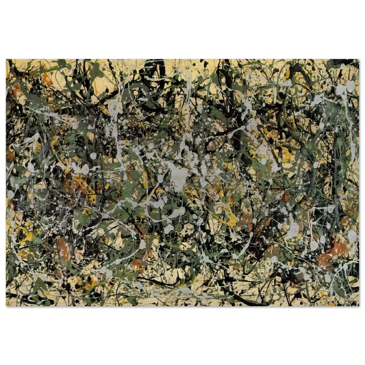 NUMBER 8 1949 - Jackson Pollock Brushed Aluminum Print - 70x100 cm / 28x40 inches | Jackson Pollock Aluminum Print | Jackson Pollock Prints