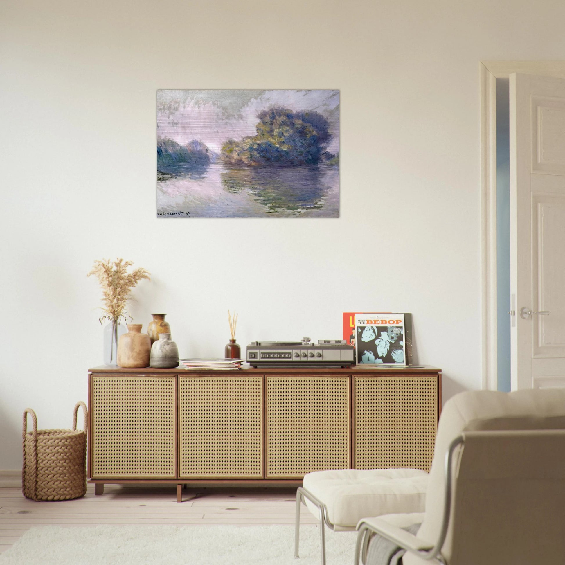 Islands at Port-Villez - claude monet Brushed Aluminum Print - 70x100 cm / 28x40 inches | claude monet Aluminum Print | claude monet Prints