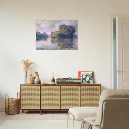 Islands at Port-Villez - claude monet Brushed Aluminum Print - 70x100 cm / 28x40 inches | claude monet Aluminum Print | claude monet Prints