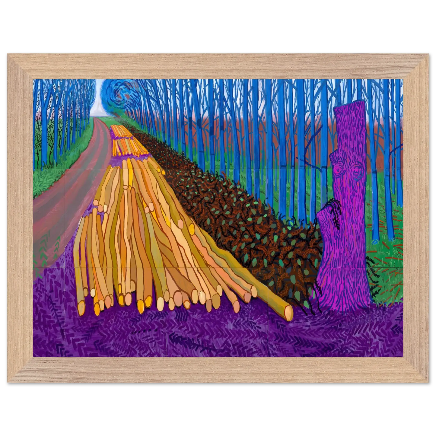 David Hockney - David Hockney Wall art - 50x70 cm / 20x28 Inches - Premium Wooden Framed Poster With Fine Art Paper - Black frame