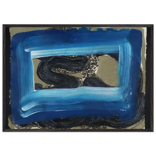 Seafood - 2001 - Howard Hodgkin 70x100 cm / 28x40 inches Framed Art Print – Black Wooden Frame