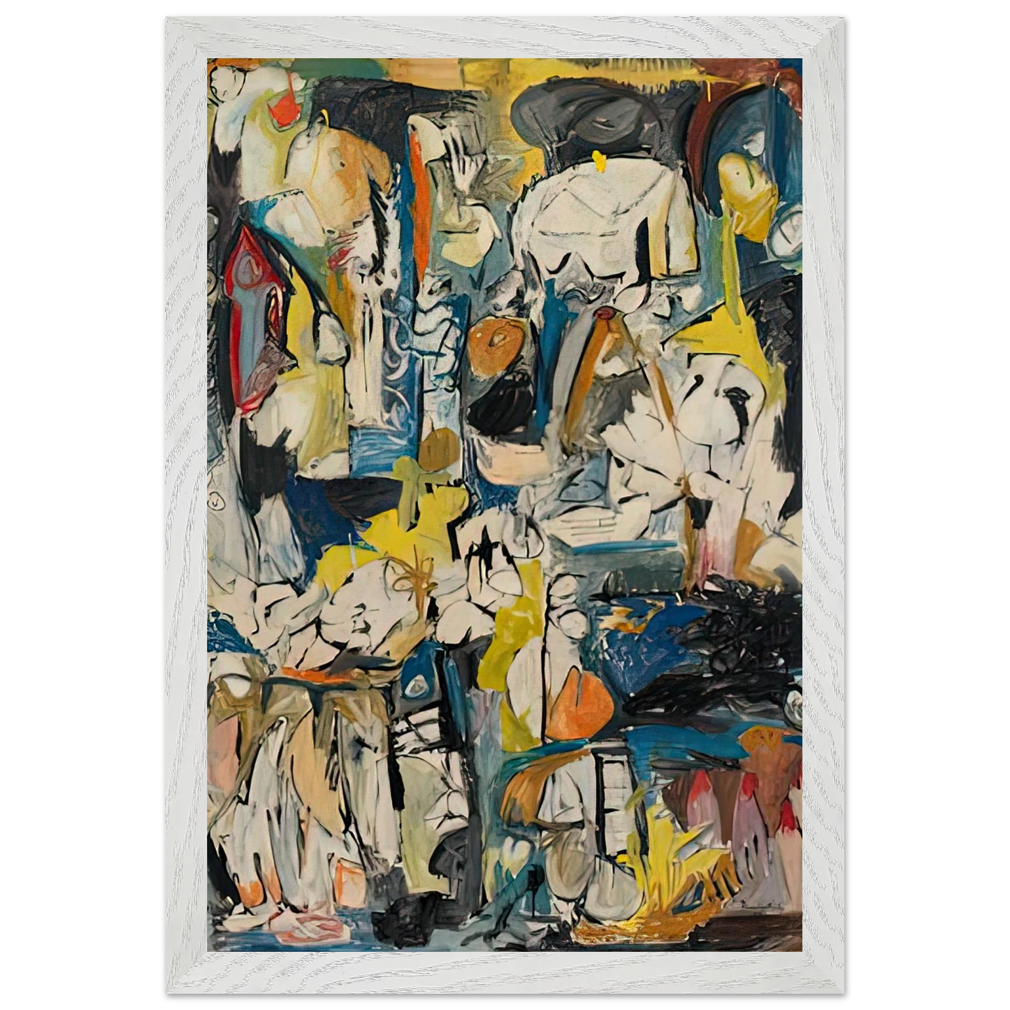 Helen Frankenthaler - Village, 1951- Wall Art - 30x40 cm / 12x16 inches - Fine Art Poster-canvas - -