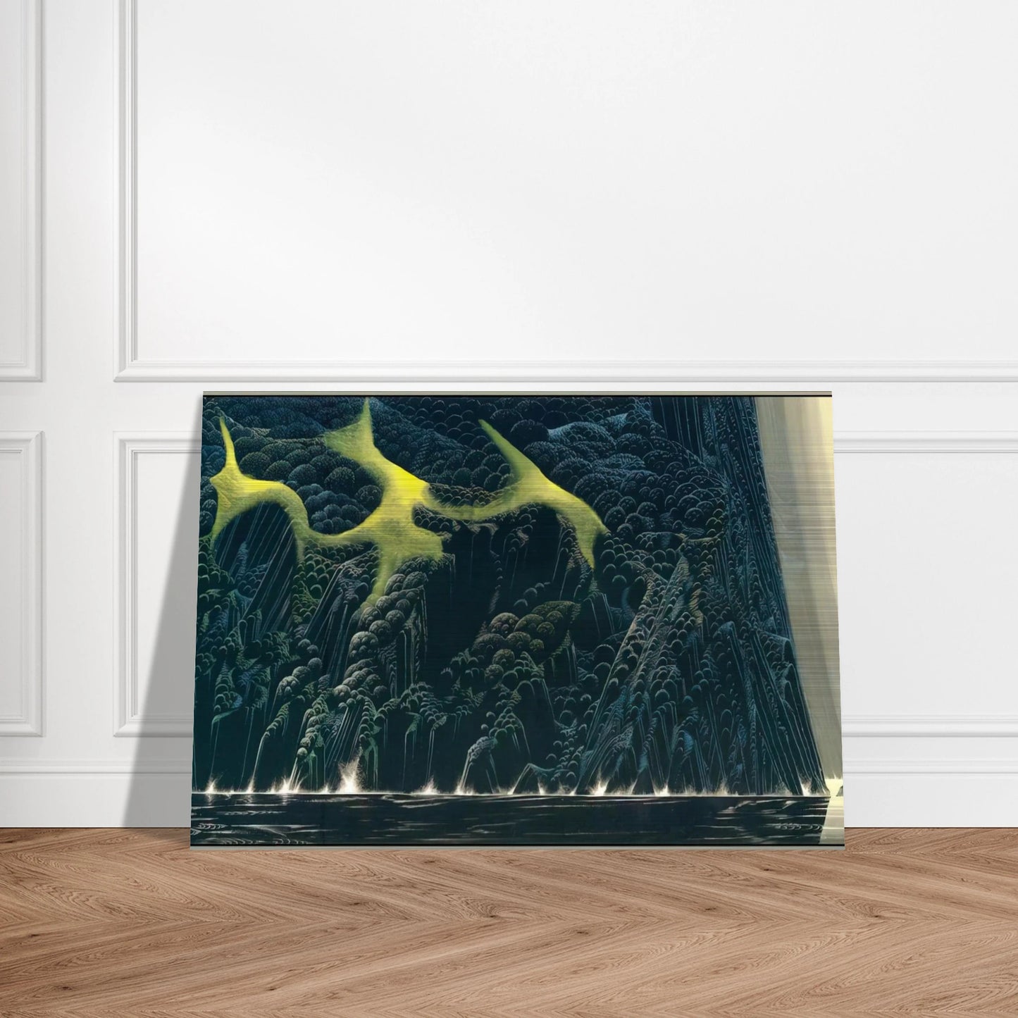 Out of the Sea - Eyvind Earle Brushed Aluminum Print - 70x100 cm / 28x40 inches | Eyvind Earle Aluminum Print | Eyvind Earle Prints