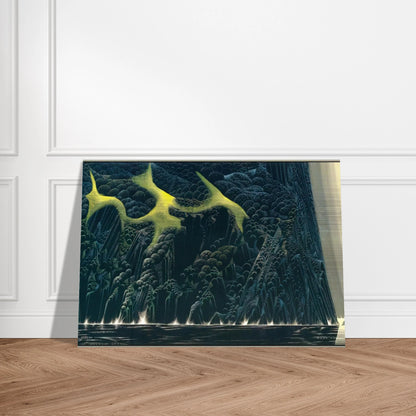 Out of the Sea - Eyvind Earle Brushed Aluminum Print - 70x100 cm / 28x40 inches | Eyvind Earle Aluminum Print | Eyvind Earle Prints