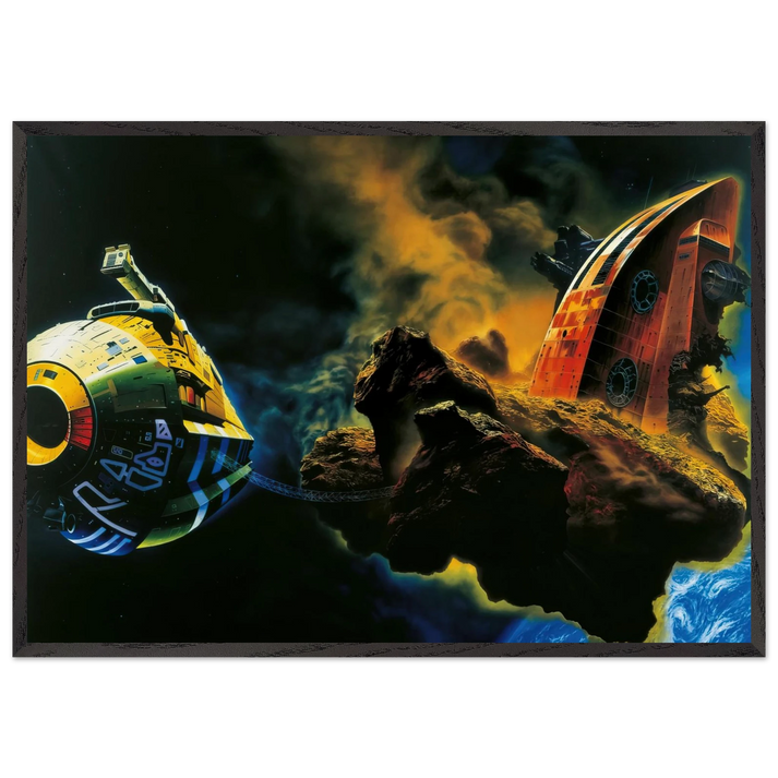 Chris Foss N2 - Chris Foss 70x100 cm / 28x40 inches Framed Art Print – Black Wooden Frame