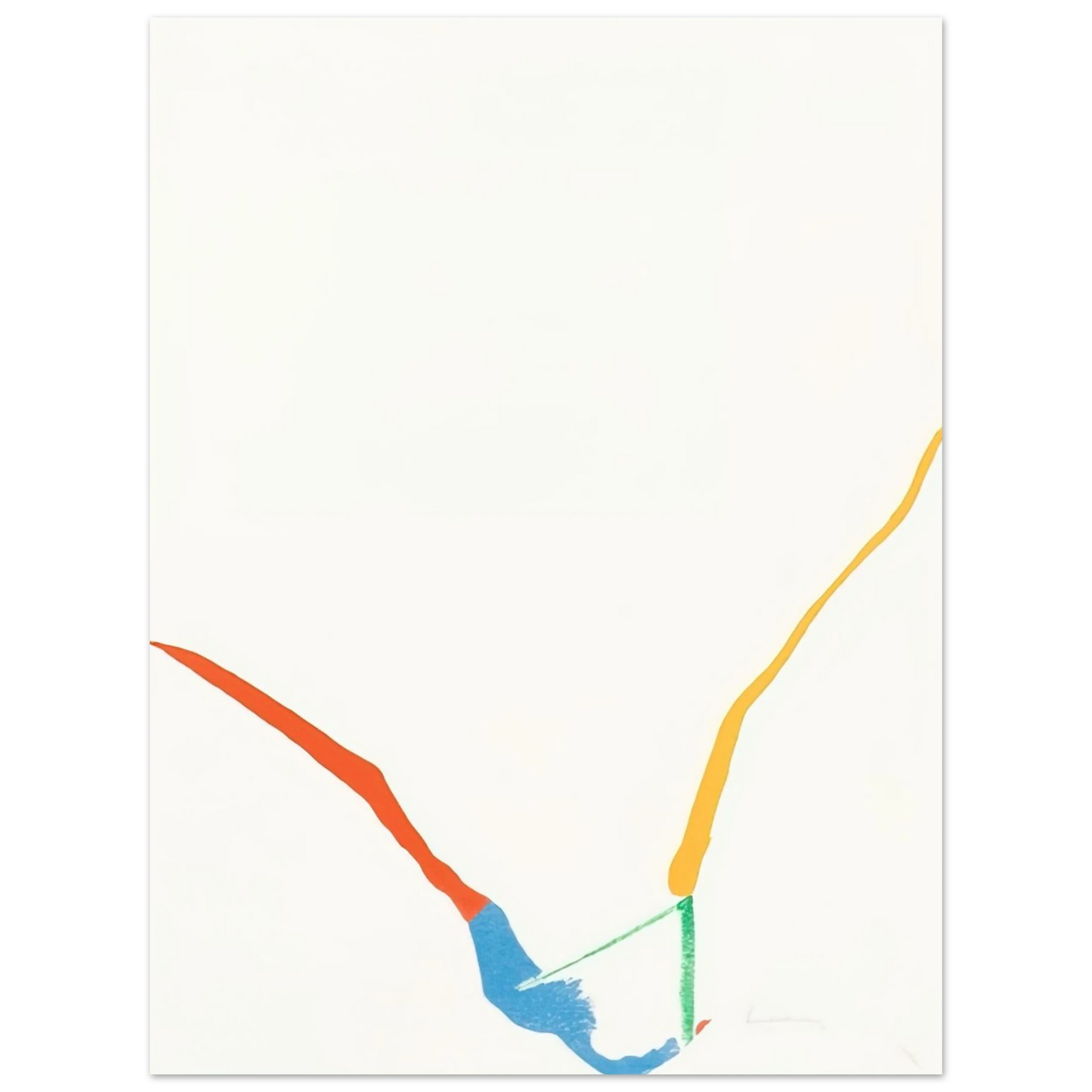 Helen Frankenthaler - What Red Lines Can Do - 1970 Wall art - 30x45 cm / 12x18 inches - Fine Art Poster-canvas - -