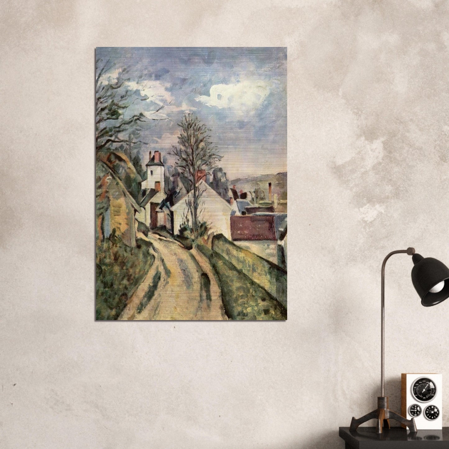 The House of Dr. Gachet in Auvers - Paul Cézanne Brushed Aluminum Print - 70x100 cm / 28x40 inches | Paul Cézanne Aluminum Print | Paul Cézanne Prints