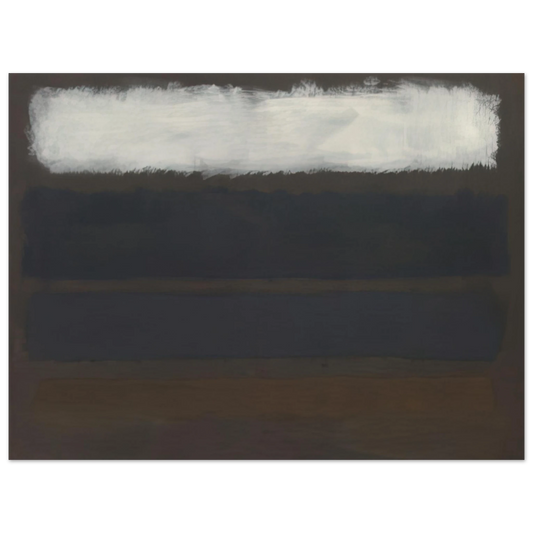 Mark Rothko - No. 14 Horizontals, White over Darks - 1961 Wall Art - 21x29.7 cm / 8x12" - Fine Art Poster - -
