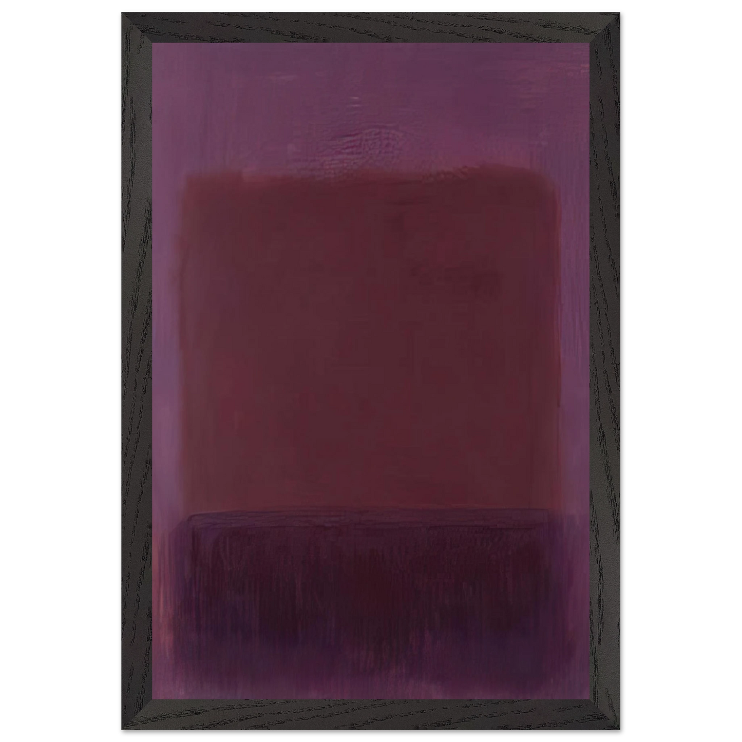 Mark Rothko - Purple Brown - 1957 Wall Art - 30x40 cm / 12x16 inches - Premium Wooden Framed Poster With Fine Art Paper - Black frame