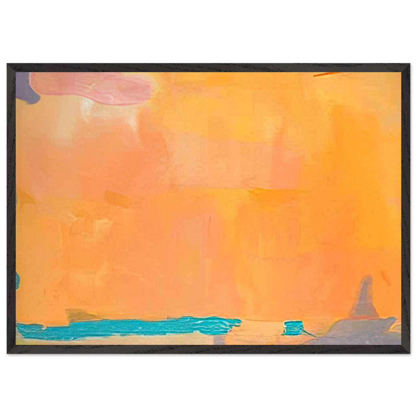 Helen Frankenthaler - Royal Fireworks - 1975 Wall art - 30x45 cm / 12x18 inches - Premium Wooden Framed Poster With Fine Art Paper-canvas - White frame