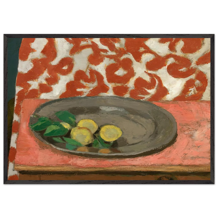 LEMONS ON A PEWTER PLATE 1929 - Henri Matisse 70x100 cm / 28x40 inches Framed Art Print – Black Wooden Frame