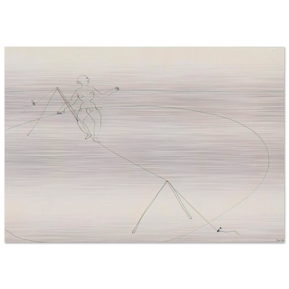 TIGHTROPE WALKER 1932 - Alexander Calder Brushed Aluminum Print - 70x100 cm / 28x40 inches | Alexander Calder Aluminum Print | Alexander Calder Prints