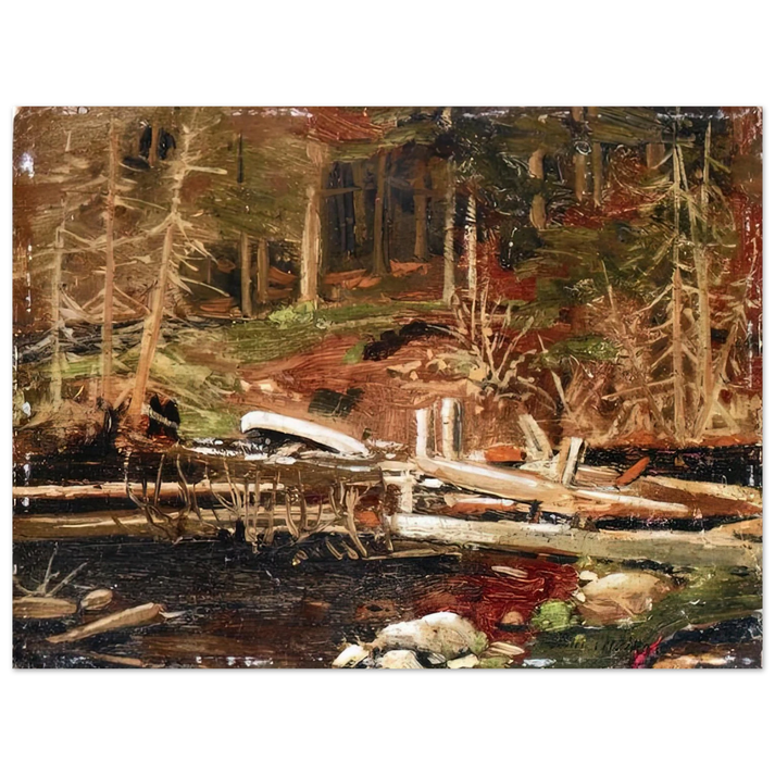 Tom Thomson - OLD LUMBER DAM ALGONQUIN PARK 1912  75x100 cm / 30x40inches Fine Art Poster