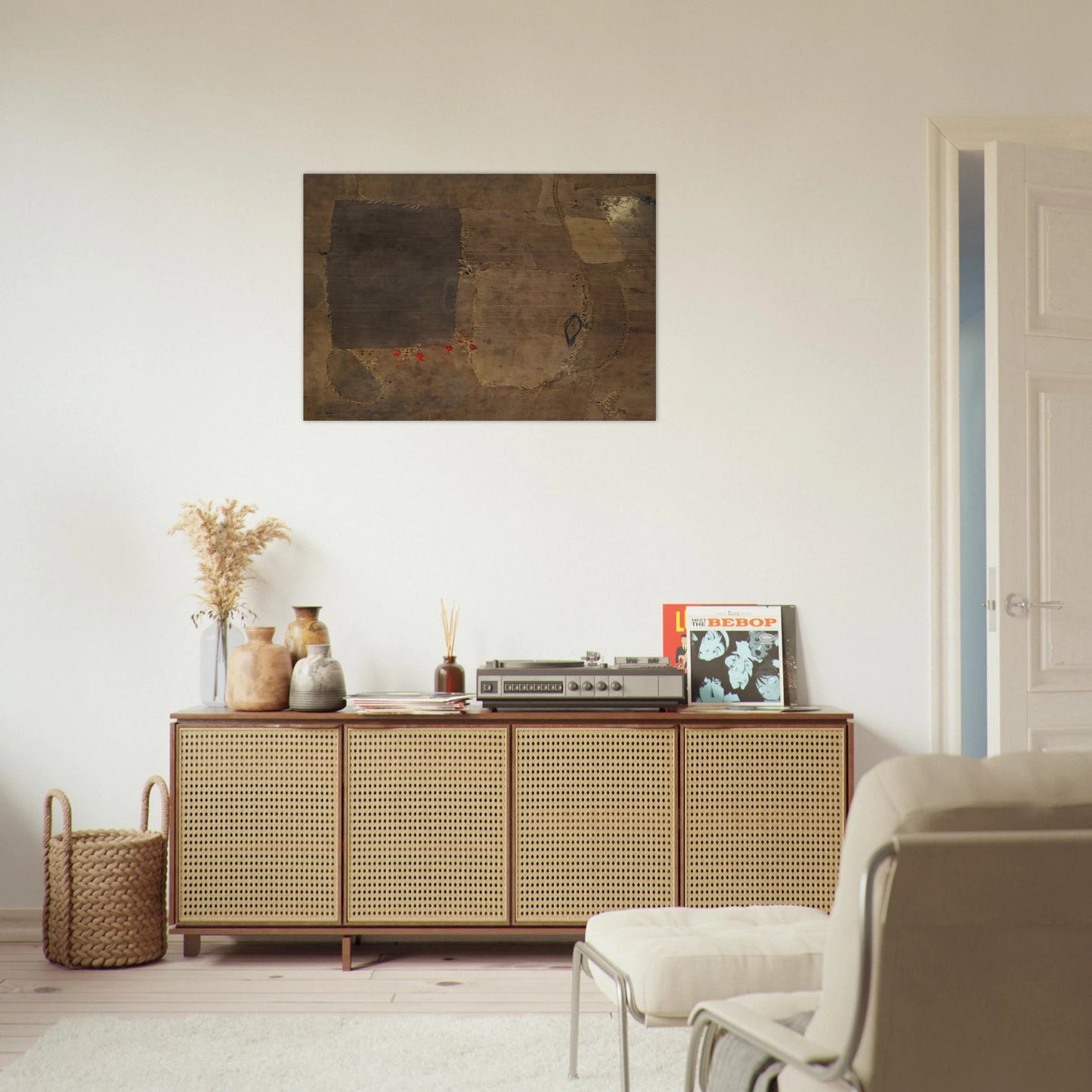 Composition - Alberto Burri Brushed Aluminum Print - 70x100 cm / 28x40 inches | Alberto Burri Aluminum Print | Alberto Burri Prints